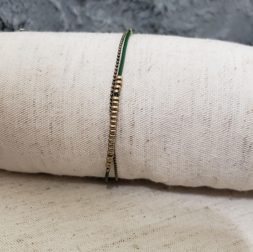 Danty Green and Brass bracelet